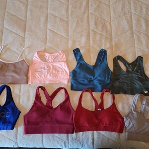 Women's Sports Bra, Aerie, Puma, Calvin, New Balanc Red, Blue, Pink, Green, Tan